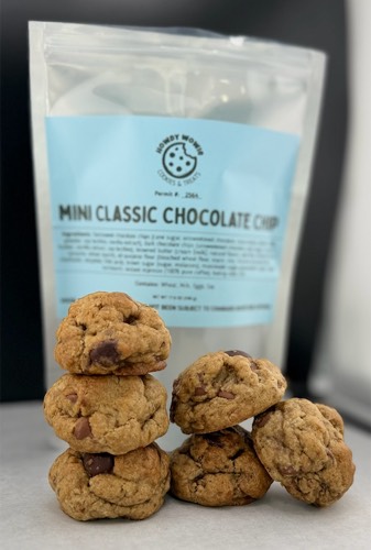 “Minis” · Classic Choc Chip cookie bag